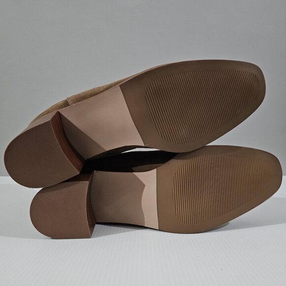 NEW Steve Madden Rhiannon Ankle Boot Womens 9.5 Brown Suede Chelsea Block Heel - Picture 10 of 12